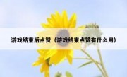 游戏结束后点赞（游戏结束点赞有什么用）
