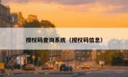 授权码查询系统（授权码信息）