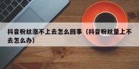 抖音粉丝涨不上去怎么回事（抖音粉丝量上不去怎么办）