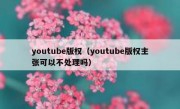 youtube版权（youtube版权主张可以不处理吗）