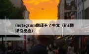 instagram翻译不了中文（ins翻译没反应）