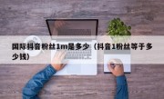 国际抖音粉丝1m是多少（抖音1粉丝等于多少钱）
