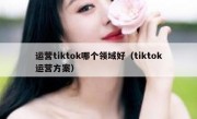 运营tiktok哪个领域好（tiktok运营方案）
