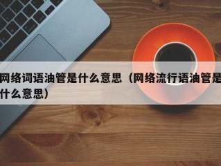 网络词语油管是什么意思（网络流行语油管是什么意思）