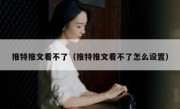 推特推文看不了（推特推文看不了怎么设置）