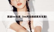 英语ins文案（ins风高级感英文文案）