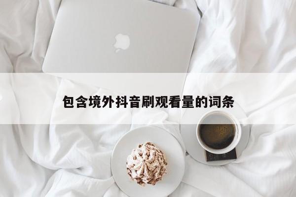 包含境外抖音刷观看量的词条 第1张