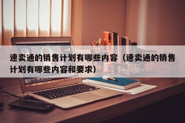 速卖通的销售计划有哪些内容（速卖通的销售计划有哪些内容和要求） 第1张