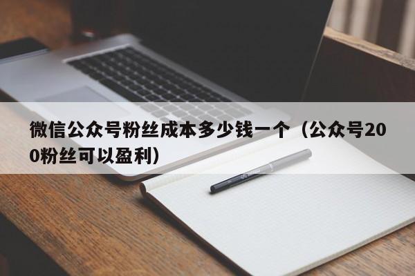 微信公众号粉丝成本多少钱一个（公众号200粉丝可以盈利） 第1张