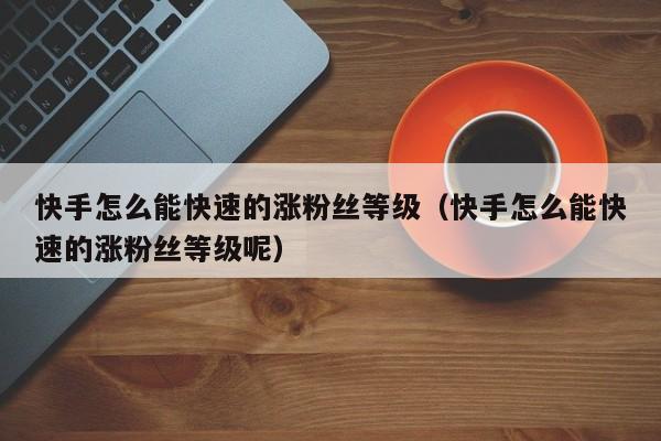 快手怎么能快速的涨粉丝等级（快手怎么能快速的涨粉丝等级呢） 第1张