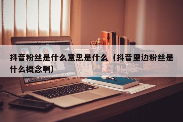 抖音粉丝是什么意思是什么（抖音里边粉丝是什么概念啊） 第1张