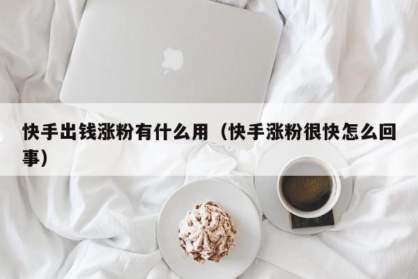 快手出钱涨粉有什么用（快手涨粉很快怎么回事） 第1张